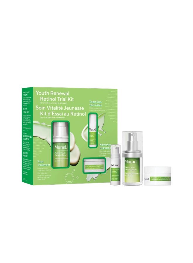 Murad Youth Renewal Retinol Trial Kit | 3-Step Anti-Aging Skincare Set with Retinol Serum, Firming Cream & Renewal Treatment | Reduces Fine Lines & Improves Skin Elasticity - Image 2